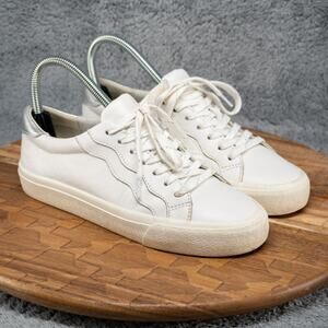 Madewell MWL White Sidewalk Low-Top Leather Wave Women's Size 6